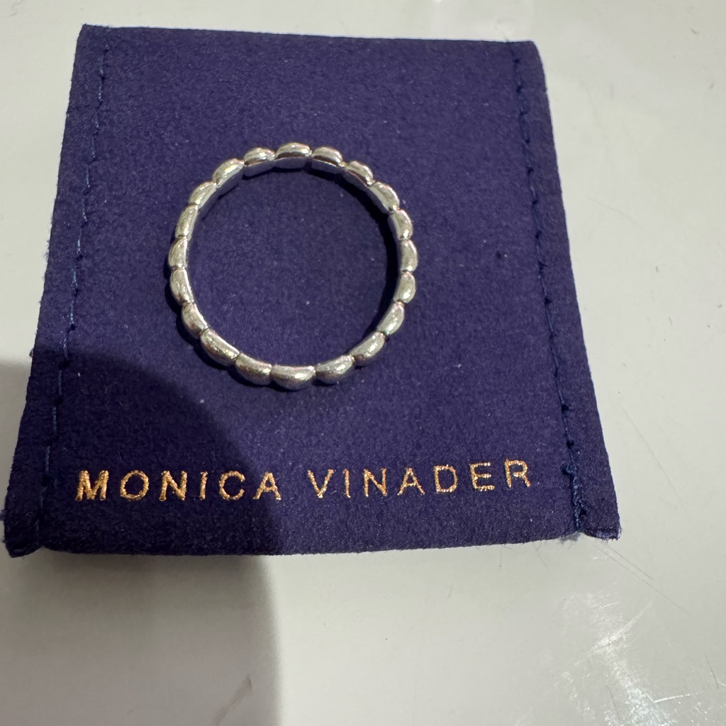 Monica Vinader Silver Beaded Ring 60$